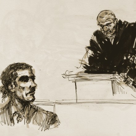 Scott and Judge Collins. During Scott’s testimony.