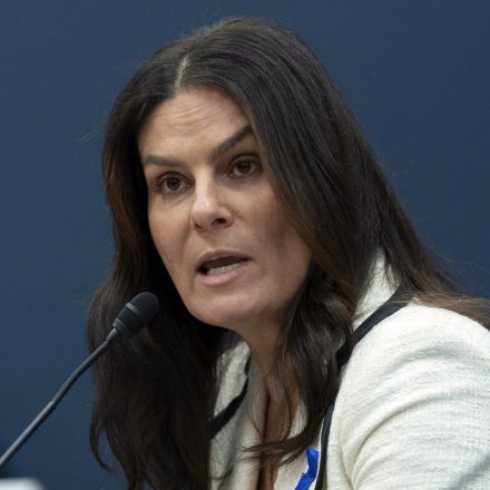 Liora Rez, Executive Director, StopAntisemitism testifies before the House Committee on Small Business hearing on rising crime at Capitol Hill, Thursday, Jan. 11, 2024, in Washington. (AP Photo/Jose Luis Magana)