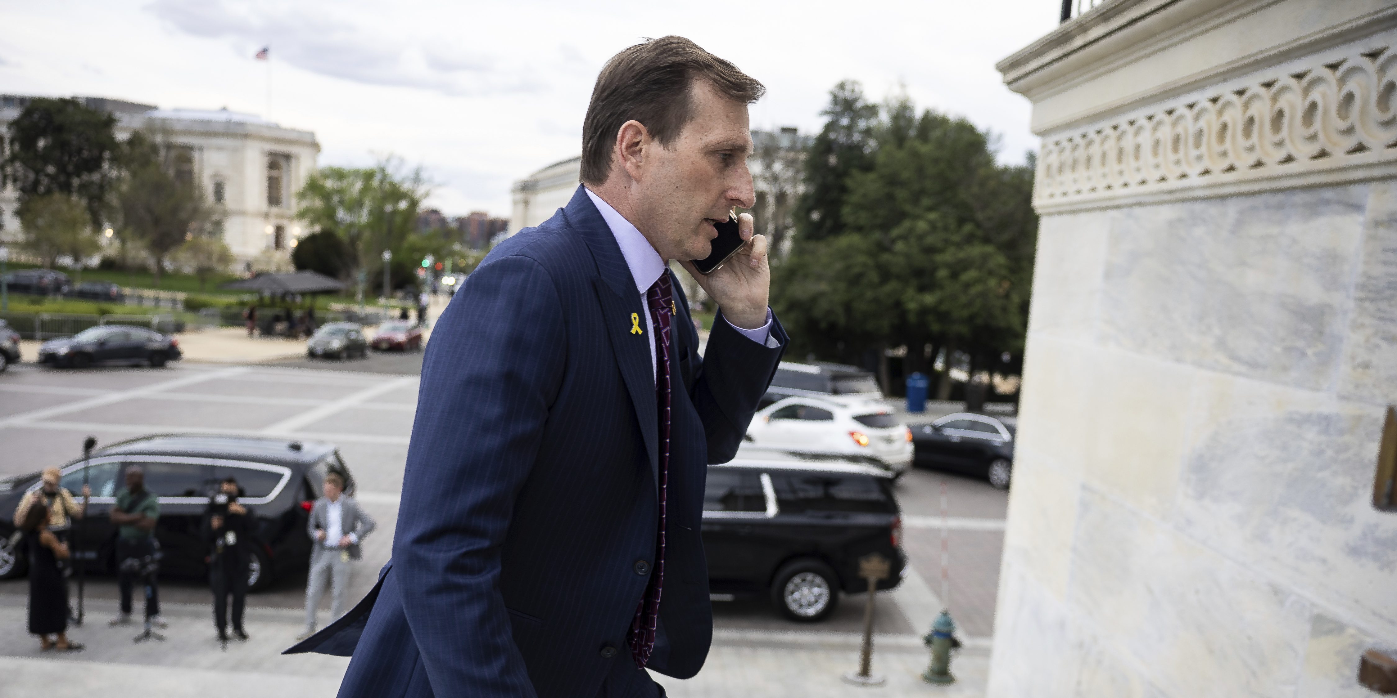 Rep. Dan Goldman (D-N.Y.) arrives for a vote at the U.S. Capitol March 31, 2025. (Francis Chung/POLITICO via AP Images)