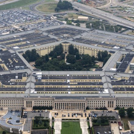 The Pentagon, the headquarters for the U.S. Department of Defense, is seen from the air, Wednesday, Aug. 20, 2025, in Arlington, Va.