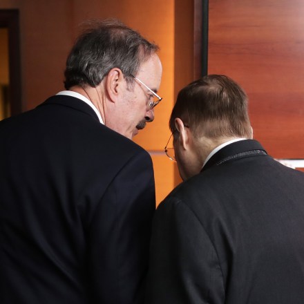 WASHINGTON, DC - JUNE 11: Foreign Affairs Committee Chairman  Eliot Engel (D-NY) (L) talks with House Judiciary Committee Chairman Jerrold Nadler (D-NY) following a news conference at the U.S. Capitol June 11, 2019 in Washington, DC. The House passed a resolution Tuesday that grants the Judiciary Committee the power to petition a federal judge to force Attorney General William P. Barr and the former White House counsel Donald F. McGahn II to comply with congressional subpoenas related to former Special Counsel Robert Mueller's report. (Photo by Chip Somodevilla/Getty Images)