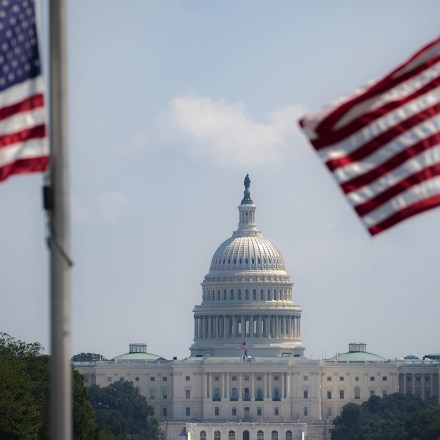 American flags fly at half staff, following the death of U.S. members of the military in Afghanistan, near the U.S. Capitol in Washington, D.C., U.S., on Friday, Aug. 27, 2021. Moderate and progressive Democrats are on a collision course over how to pay for President Biden's economic agenda, a disagreement that has the potential to stall the legislation or sink it entirely. Photographer: Al Drago/Bloomberg via Getty Images