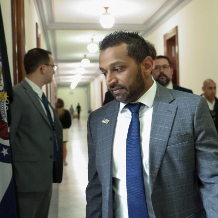 President Donald Trump's nominee to be FBI Director, Kash Patel arrives for a meeting with Sen. Josh Hawley (R-MO) in the Dirksen Senate Office Building on December 11, 2024 in Washington, DC.
