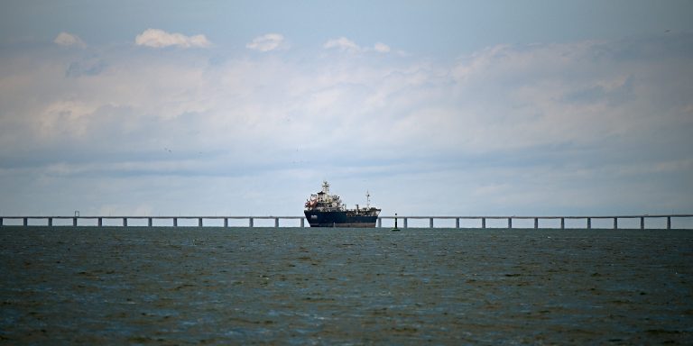 Venezuelan flagged oil-chemical tanker Filippa waits its turn to be loaded with crude oil at Lake Maracaibo in Maracaibo, Zulia State, Venezuela on May 9, 2025. A line of ships waited their turn to load oil on Lake Maracaibo on May 9 ,2025, two weeks before the US oil company Chevron shuts down operations in Venezuela due to US sanctions. (Photo by Federico PARRA / AFP) (Photo by FEDERICO PARRA/AFP via Getty Images)