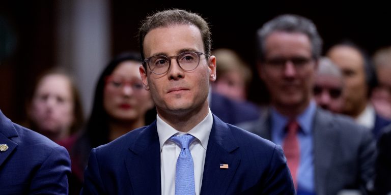 WASHINGTON, DC - NOVEMBER 19: Michael Selig, President Donald Trump's nominee to lead the Commodity Futures Trading Commission, appears during a Senate Agriculture, Nutrition, and Forestry Committee hearing on Capitol Hill on November 19, 2025 in Washington, DC. Selig currently serves as chief counsel on the SEC's crypto task force and also advises Paul Atkins, President Trump's Republican-appointed SEC chair. (Photo by Andrew Harnik/Getty Images)