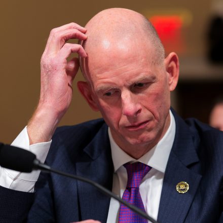 WASHINGTON, DC - DECEMBER 11: Operations Director of the National Security Branch at the Federal Bureau of Investigation (FBI) Michael Glasheen testifies before the House Committee on Homeland Security in the Cannon House Office Building on December 11, 2025 in Washington, DC. The committee convened to hear testimony from top national security officials on potential worldwide threats.  (Photo by Anna Moneymaker/Getty Images)