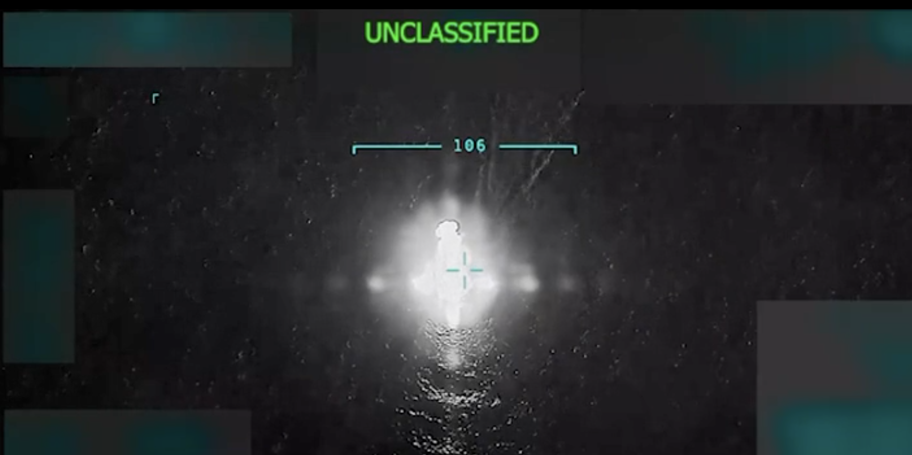 A screenshot from the video President Donald Trump posted to Truth Social on Sept. 2, 2025, showing a U.S. military strike on a boat in the Caribbean Sea.